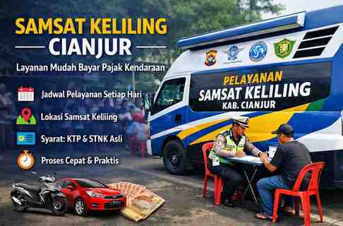 Jadwal dan Lokasi Samsat Keliling Cianjur
