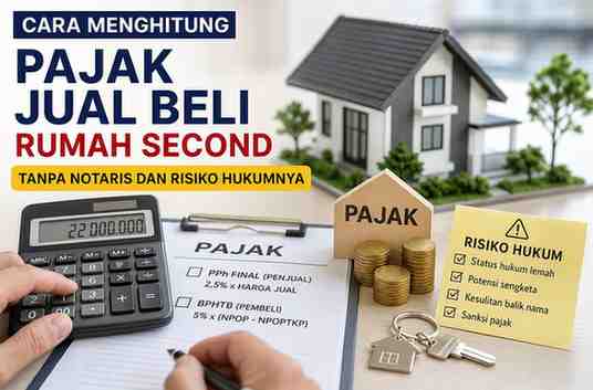 Cara Menghitung Pajak Jual Beli Rumah Second Tanpa Notaris dan Risiko Hukumnya