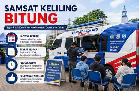 Cek Jadwal Samsat Keliling Bitung Hari Ini