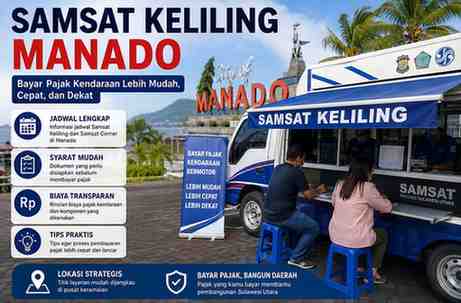 Info Jadwal dan Lokasi Samsat Keliling Manado