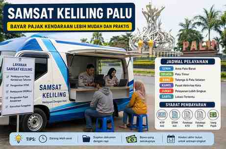 Jadwal, Lokasi, Syarat, dan Tips Samsat Keliling Palu