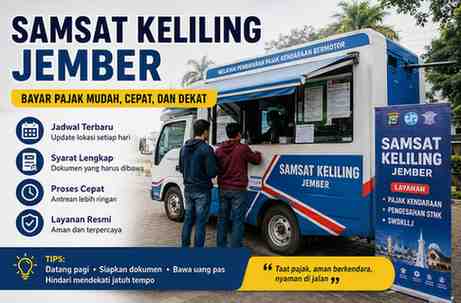 Jadwal Samsat Keliling Jember Terbaru