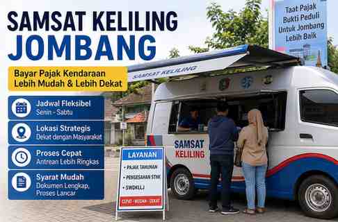 Jadwal dan Lokasi Samsat Keliling Jombang