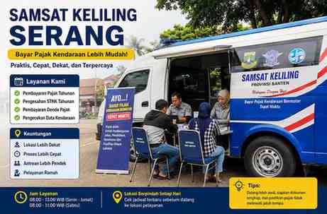 Lokasi Samsat Keliling Serang Hari Ini