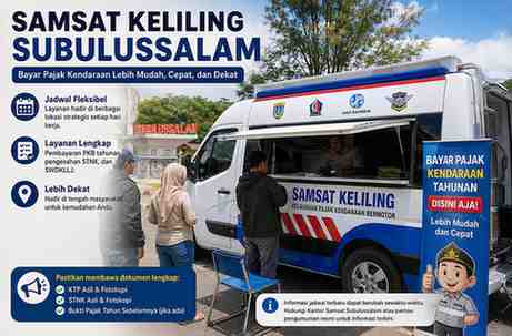 Info Samsat Keliling Subulussalam Hari Ini