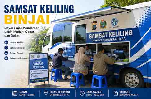 Jadwal Samsat Keliling Binjai Hari Ini