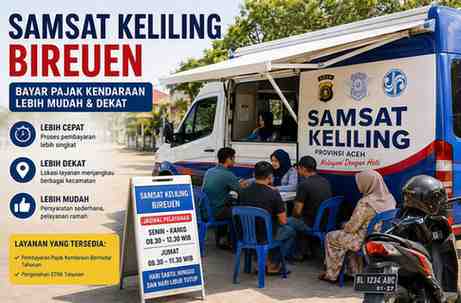 Jadwal Samsat Keliling Bireuen Hari Ini