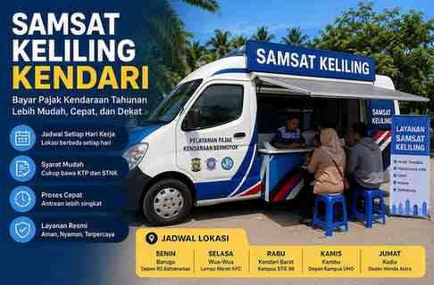 Jadwal Samsat Keliling Kendari Terbaru