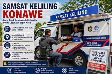Jadwal Samsat Keliling Konawe Terbaru