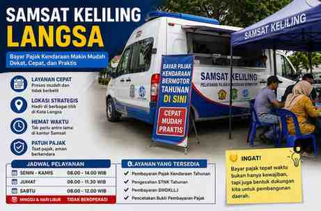 Jadwal Samsat Keliling Langsa Hari Ini