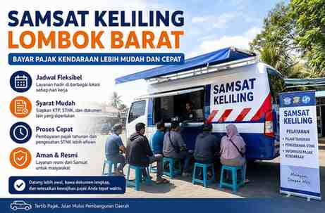 Jadwal Samsat Keliling Lombok Barat Hari Ini