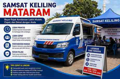 Jadwal Samsat Keliling Mataram Hari Ini