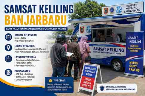 Lokasi Samsat Keliling Banjarbaru Hari Ini