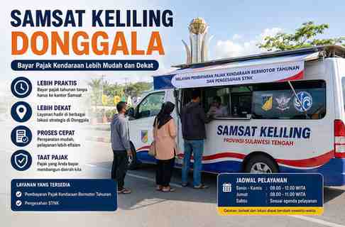 Lokasi Samsat Keliling Donggala Hari Ini