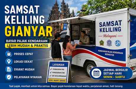 Lokasi Samsat Keliling Gianyar Hari Ini