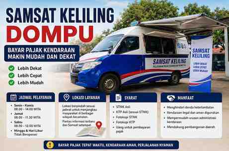 Lokasi dan Jadwal Samsat Keliling Dompu