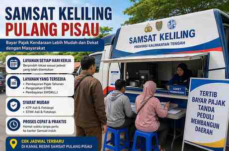 Lokasi dan Jadwal Samsat Keliling Pulang Pisau