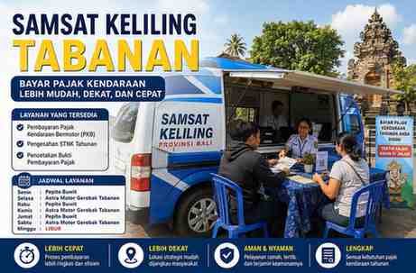 Lokasi dan Jadwal Samsat Keliling Tabanan