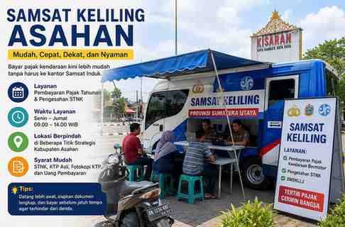 Inilah Jadwal Samsat Keliling Asahan