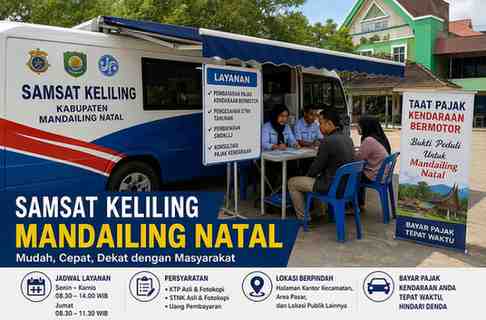 Jadwal Samsat Keliling Mandailing Natal Terbaru