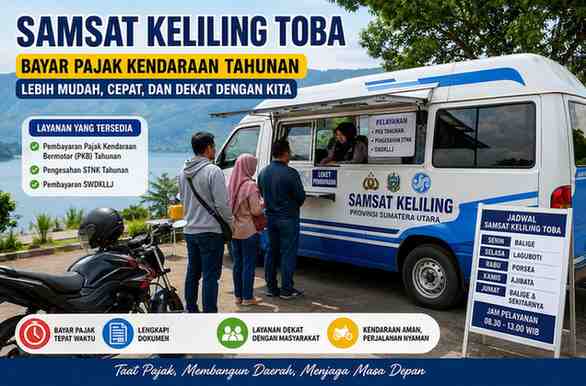 Jadwal Samsat Keliling Toba Hari Ini